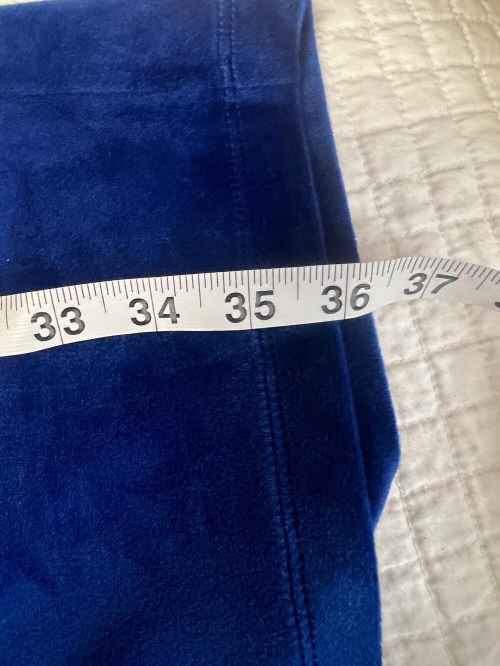 Calvin Klein Blue Velvet Dress Large Casual - Picture 5 of 10